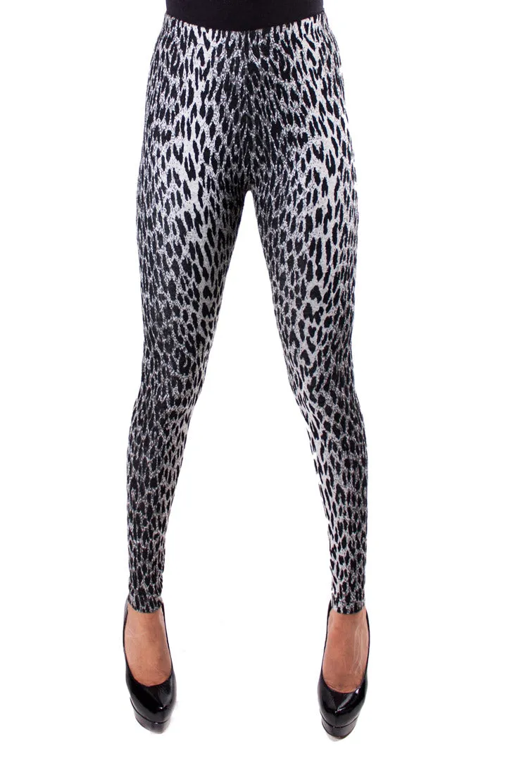 Wool Leopard Leggings (Small)