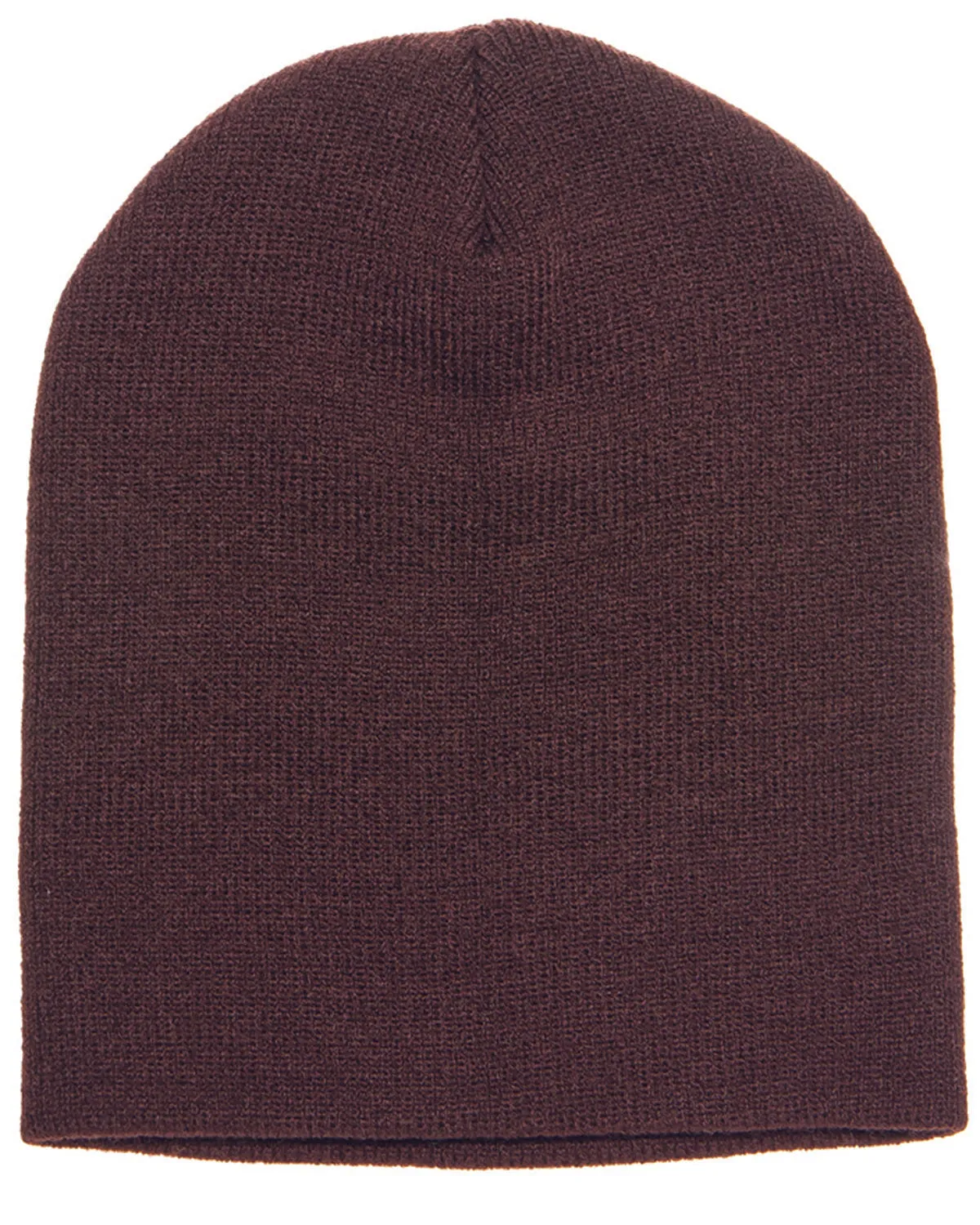 Yupoong Branded Knit Beanies, Brown